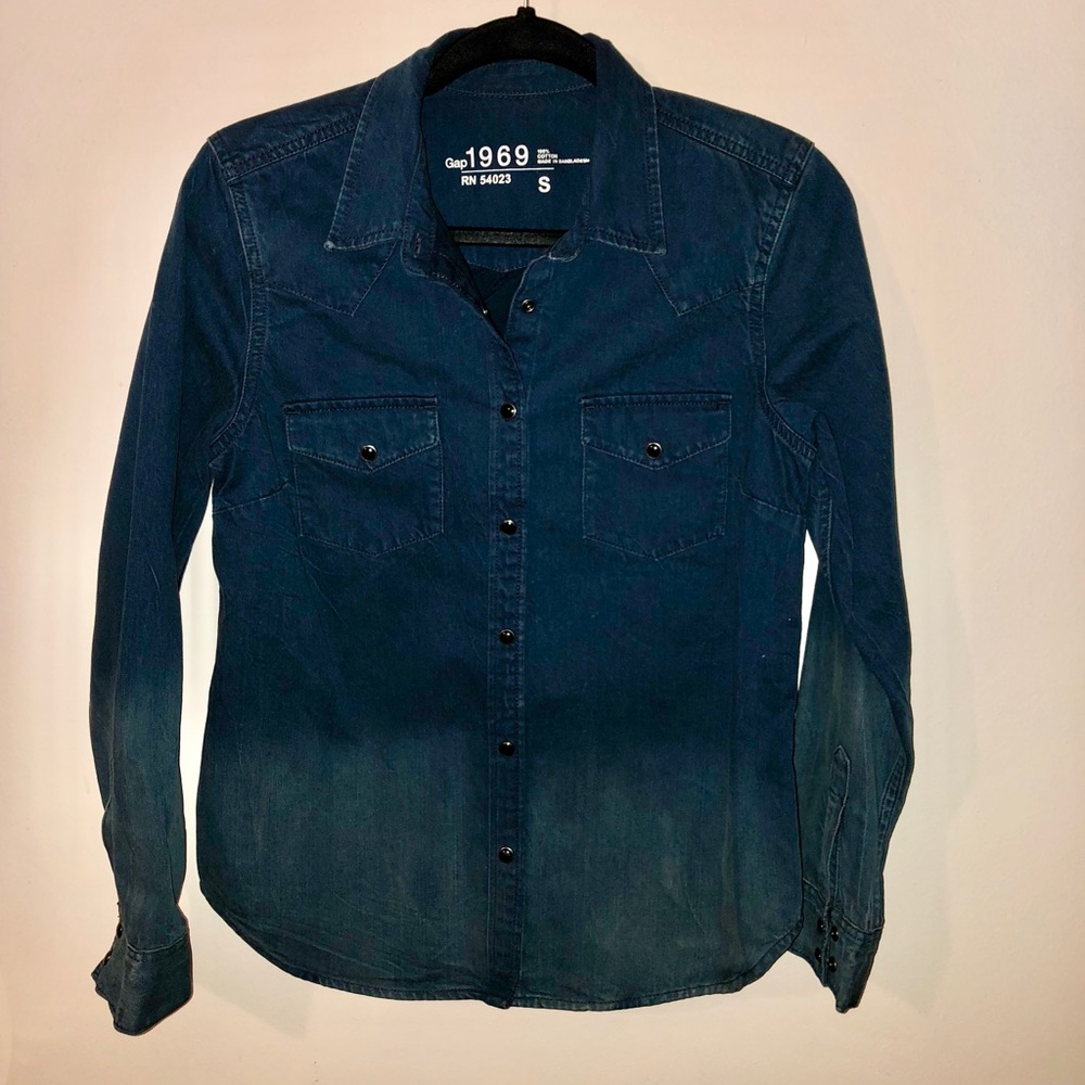 Denim Button-Up Shirt